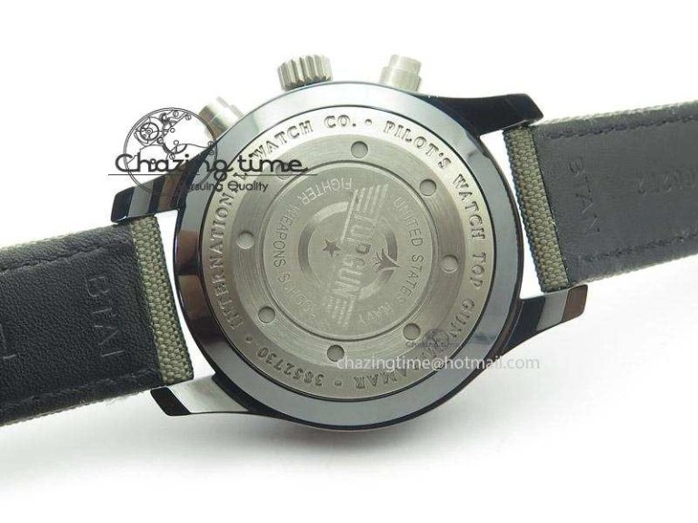 Pilot Top Gun Miramar IWC388002 ZF 1:1 Best Edition Ceramic Case On Nylon Strap A7750