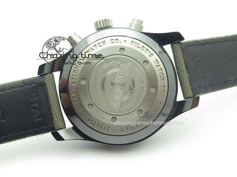 Pilot Top Gun Miramar IWC388002 ZF 1:1 Best Edition Ceramic Case On Nylon Strap A7750