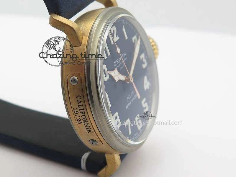 Pilot Type 20 Bronze XF 1:1 California Special Edition On Blue Leather Strap A2824