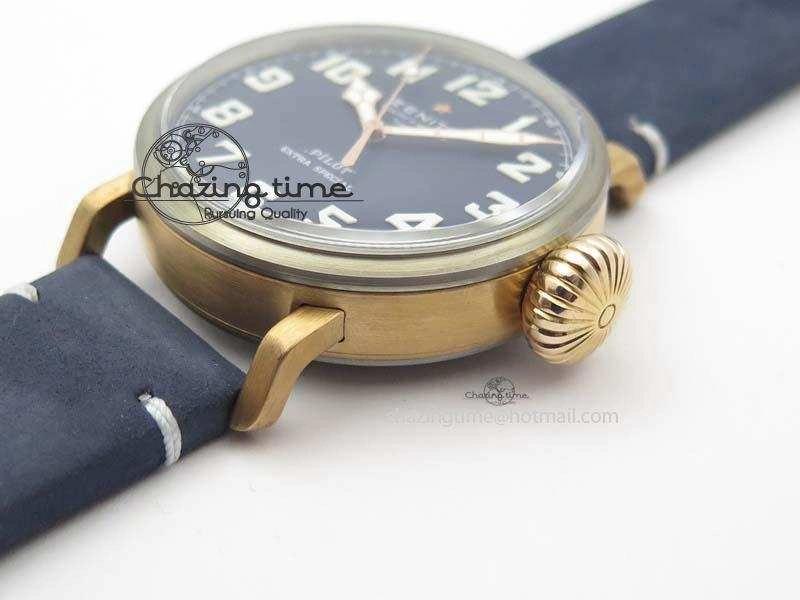 Pilot Type 20 Bronze XF 1:1 California Special Edition On Blue Leather Strap A2824