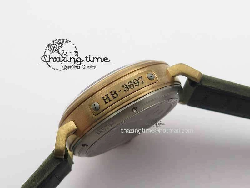 Pilot Type 20 Chrono Extra Special XF 1:1 Best Edition Real Bronze Case On Green Nubuck Strap A7750
