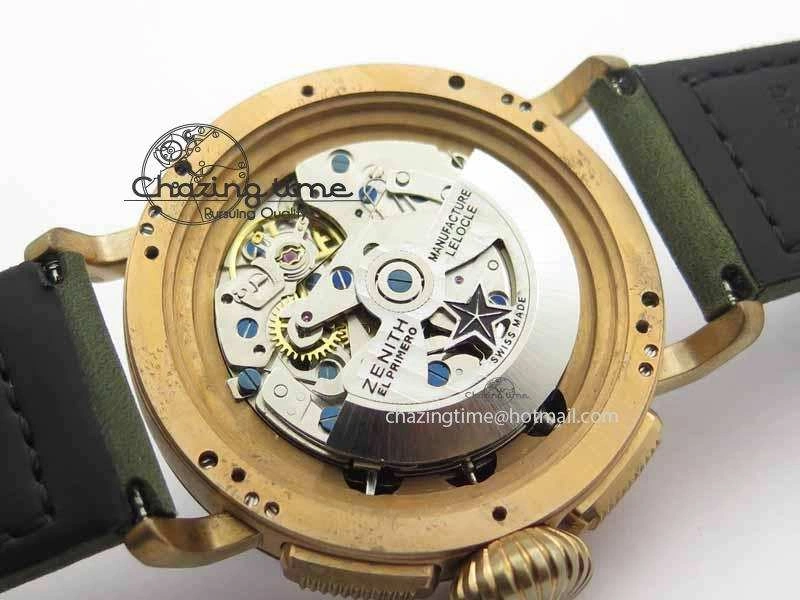 Pilot Type 20 Chrono Extra Special XF 1:1 Best Edition Real Bronze Case On Green Nubuck Strap A7750