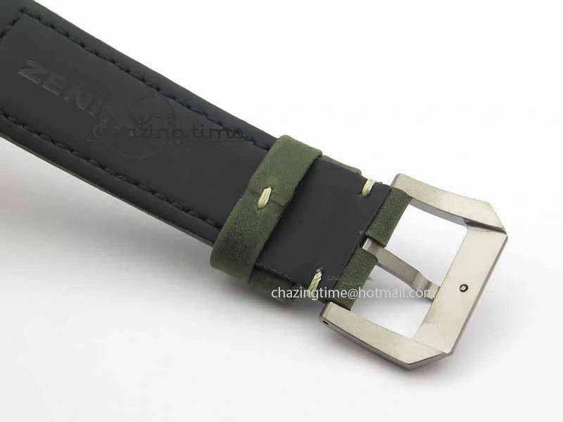 Pilot Type 20 Chrono Extra Special XF 1:1 Best Edition Real Bronze Case On Green Nubuck Strap A7750