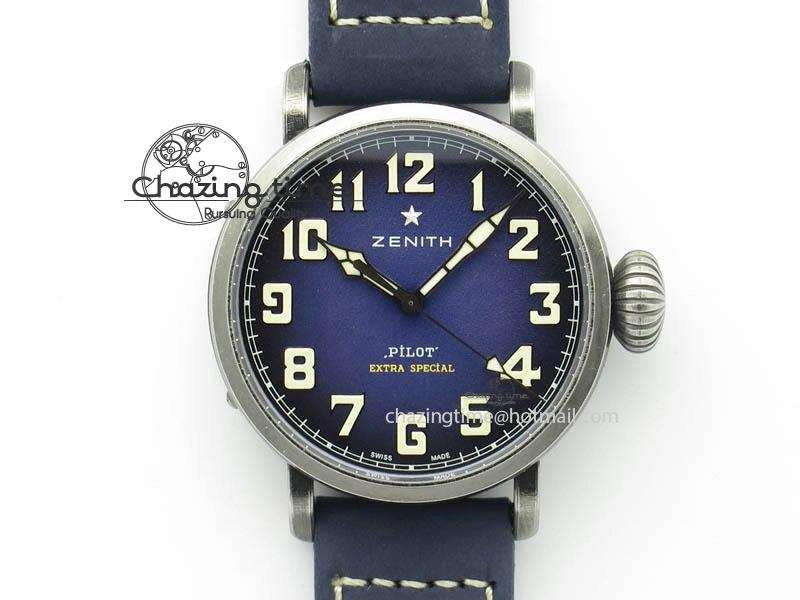 Pilot Type 20 Extra Special 40mm Aged SS V6F 1:1 Best Edition On Asso Strap MIYOTA9015 (Blue)