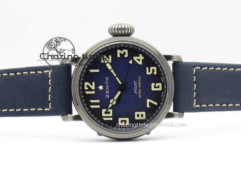 Pilot Type 20 Extra Special 40mm Aged SS V6F 1:1 Best Edition On Asso Strap MIYOTA9015 (Blue)
