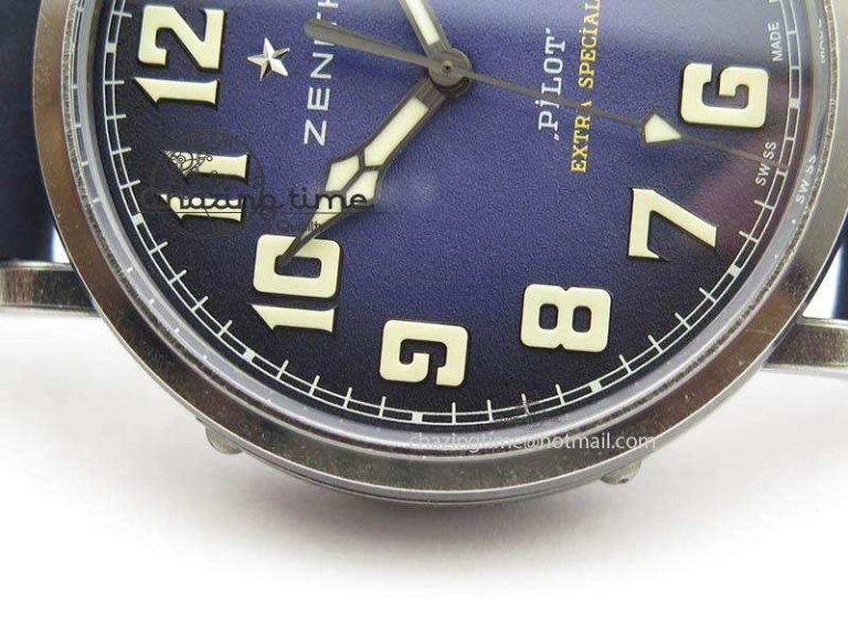 Pilot Type 20 Extra Special 40mm Aged SS V6F 1:1 Best Edition On Asso Strap MIYOTA9015 (Blue)