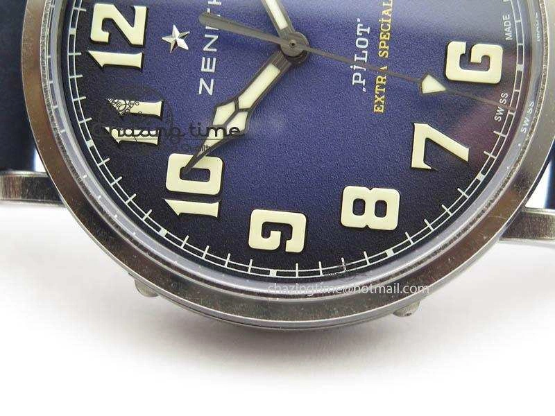 Pilot Type 20 Extra Special 40mm Aged SS V6F 1:1 Best Edition On Asso Strap MIYOTA9015 (Blue)