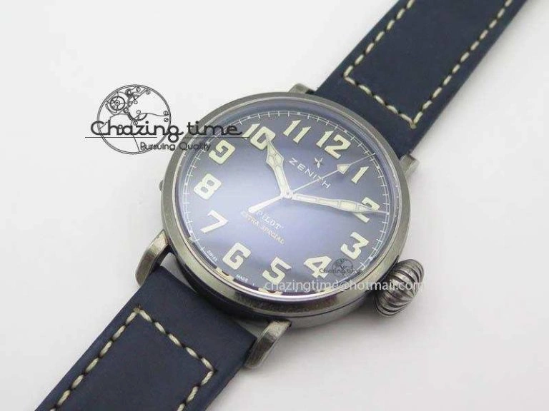 Pilot Type 20 Extra Special 40mm Aged SS V6F 1:1 Best Edition On Asso Strap MIYOTA9015 (Blue)