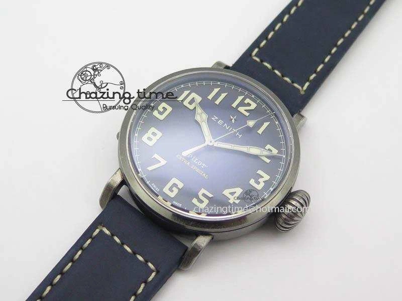 Pilot Type 20 Extra Special 40mm Aged SS V6F 1:1 Best Edition On Asso Strap MIYOTA9015 (Blue)