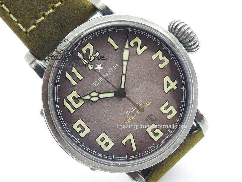 Pilot Type 20 Extra Special 40mm Aged SS V6F 1:1 Best Edition On Asso Strap MIYOTA9015 (Brown)