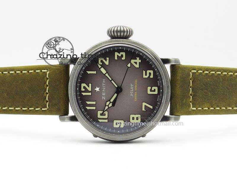 Pilot Type 20 Extra Special 40mm Aged SS V6F 1:1 Best Edition On Asso Strap MIYOTA9015 (Brown)