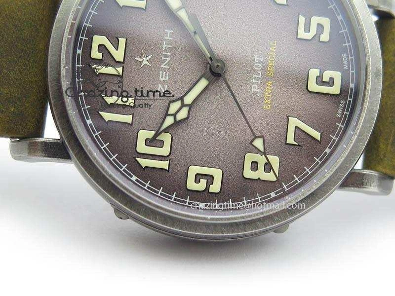 Pilot Type 20 Extra Special 40mm Aged SS V6F 1:1 Best Edition On Asso Strap MIYOTA9015 (Brown)