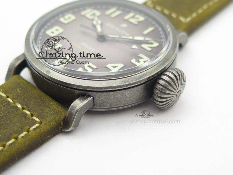 Pilot Type 20 Extra Special 40mm Aged SS V6F 1:1 Best Edition On Asso Strap MIYOTA9015 (Brown)