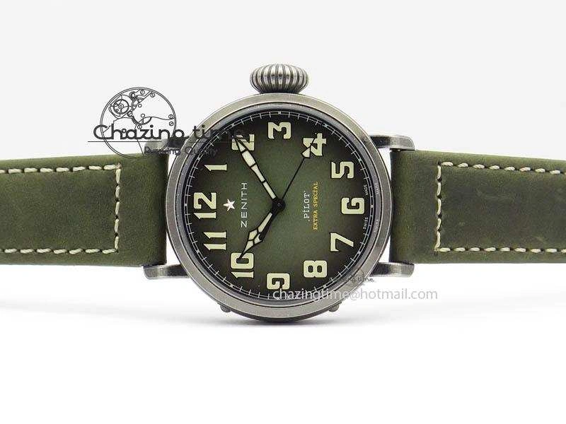 Pilot Type 20 Extra Special 40mm Aged SS V6F 1:1 Best Edition On Asso Strap MIYOTA9015 (Green)