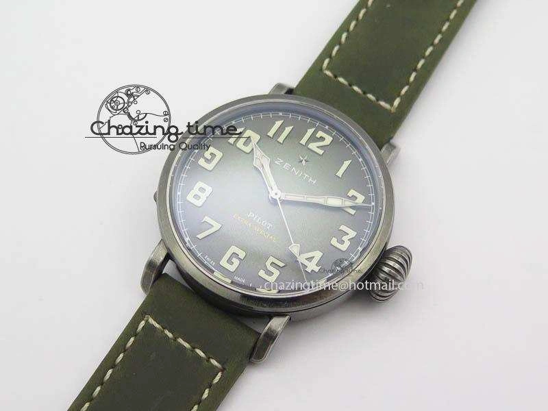 Pilot Type 20 Extra Special 40mm Aged SS V6F 1:1 Best Edition On Asso Strap MIYOTA9015 (Green)