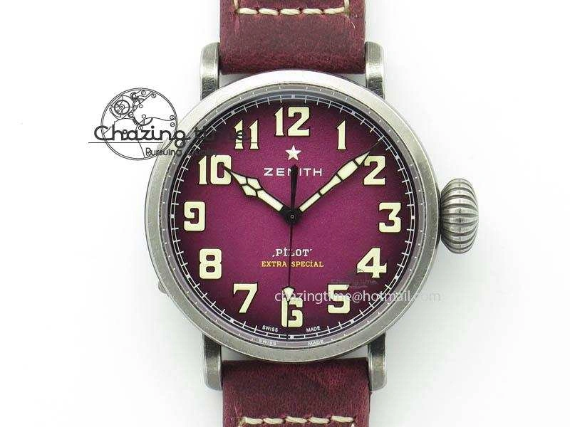 Pilot Type 20 Extra Special 40mm Aged SS V6F 1:1 Best Edition On Asso Strap MIYOTA9015 (Pink)