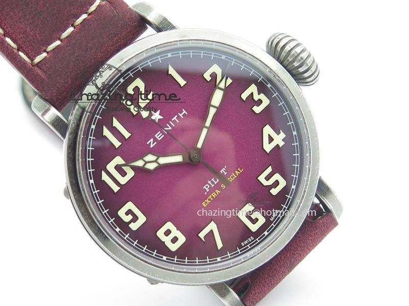 Pilot Type 20 Extra Special 40mm Aged SS V6F 1:1 Best Edition On Asso Strap MIYOTA9015 (Pink)