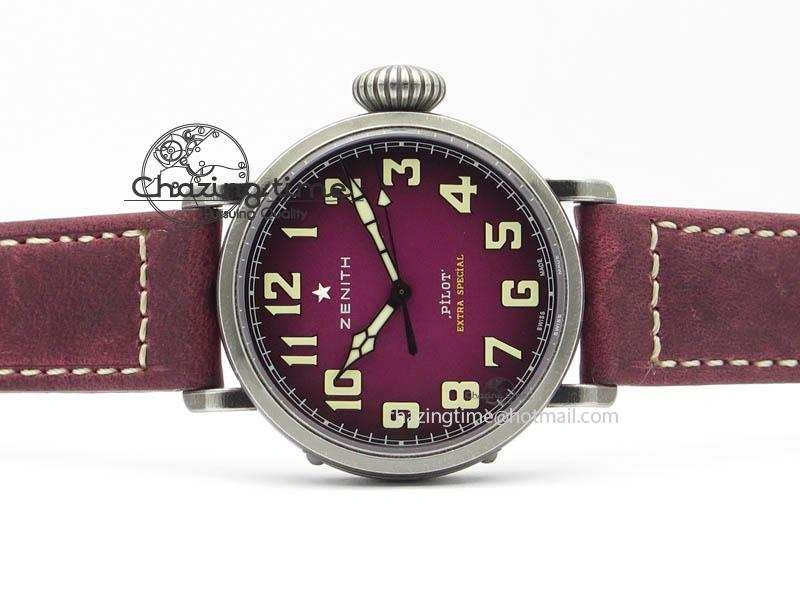Pilot Type 20 Extra Special 40mm Aged SS V6F 1:1 Best Edition On Asso Strap MIYOTA9015 (Pink)