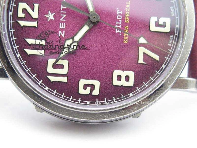 Pilot Type 20 Extra Special 40mm Aged SS V6F 1:1 Best Edition On Asso Strap MIYOTA9015 (Pink)