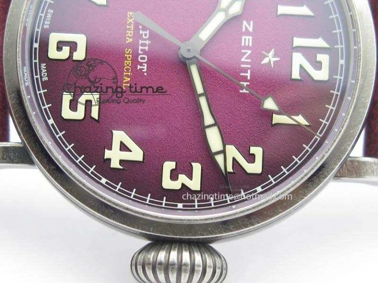 Pilot Type 20 Extra Special 40mm Aged SS V6F 1:1 Best Edition On Asso Strap MIYOTA9015 (Pink)