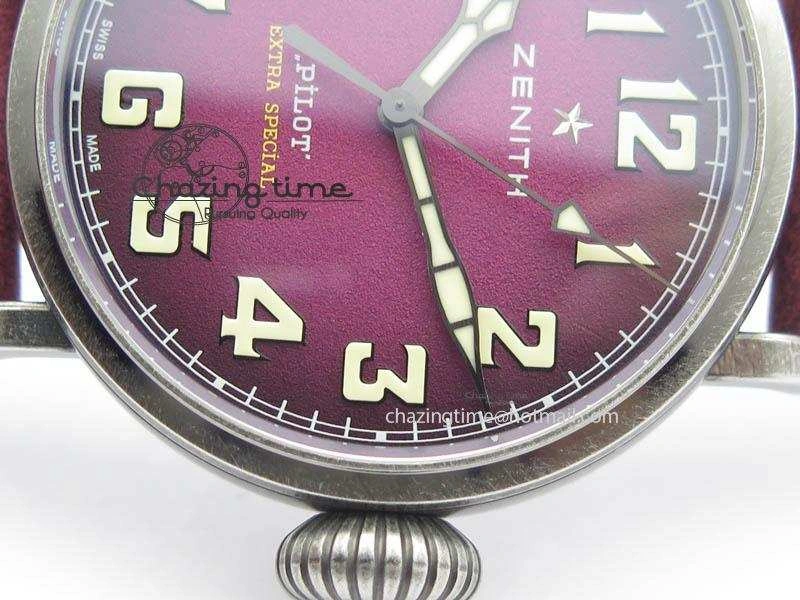 Pilot Type 20 Extra Special 40mm Aged SS V6F 1:1 Best Edition On Asso Strap MIYOTA9015 (Pink)
