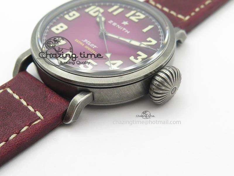 Pilot Type 20 Extra Special 40mm Aged SS V6F 1:1 Best Edition On Asso Strap MIYOTA9015 (Pink)