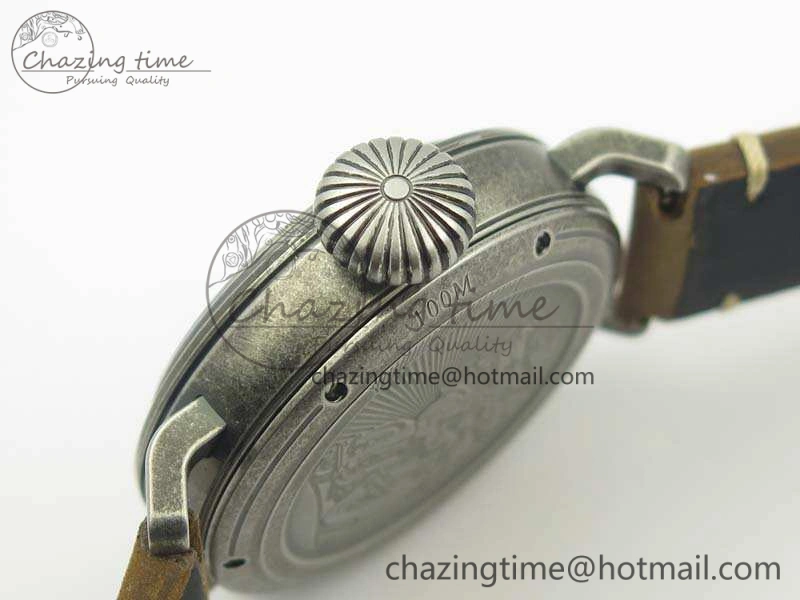 Pilot Type 20 Extra Special 45mm Aged SS Case V6F 1:1 Best Edition Gray Dial On Asso Strap A2824