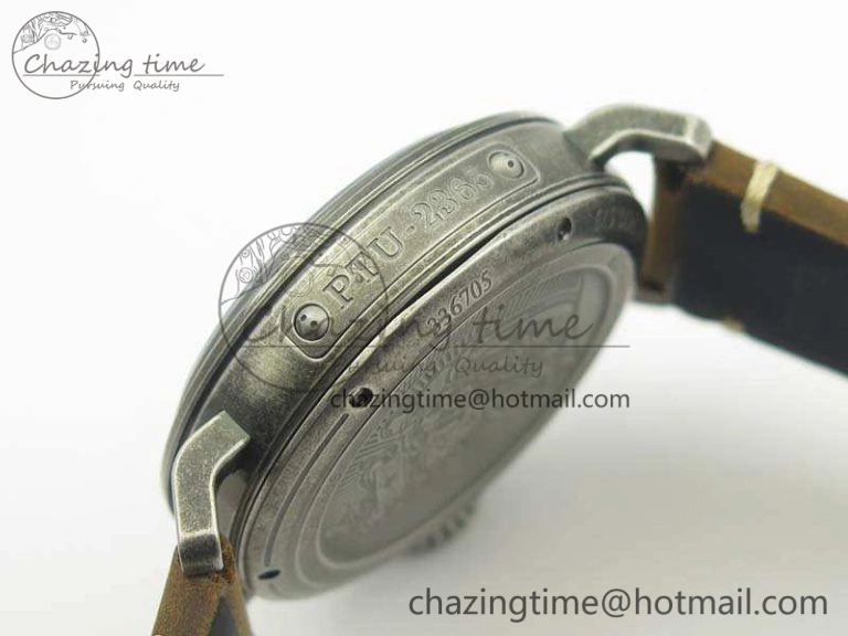 Pilot Type 20 Extra Special 45mm Aged SS Case V6F 1:1 Best Edition Gray Dial On Asso Strap A2824