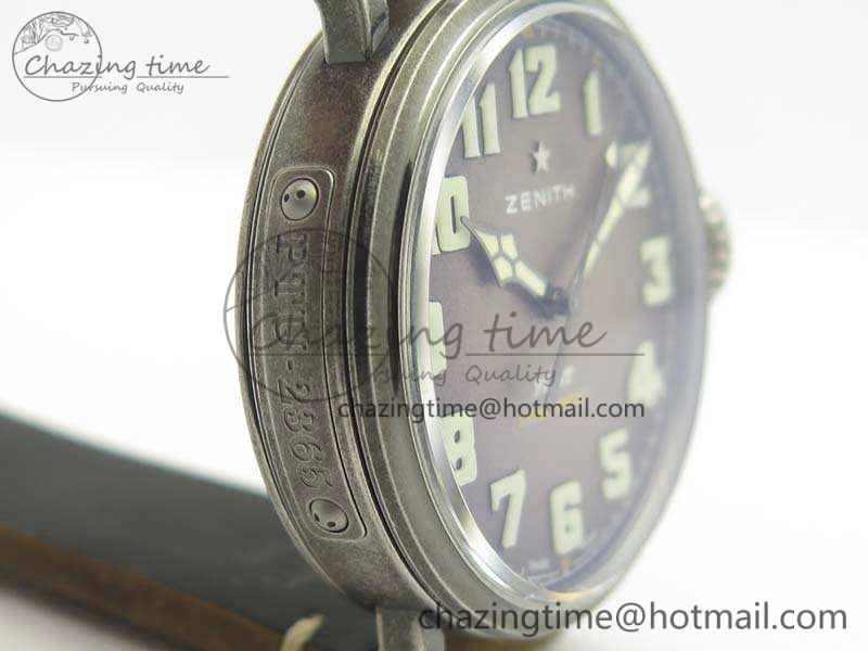 Pilot Type 20 Extra Special 45mm Aged SS Case V6F 1:1 Best Edition Gray Dial On Asso Strap A2824