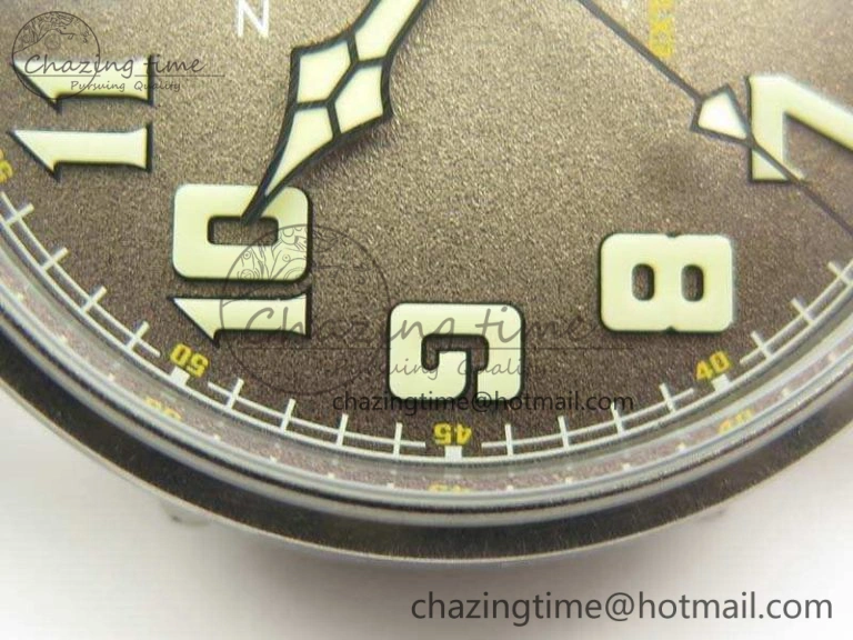 Pilot Type 20 Extra Special 45mm Aged SS Case V6F 1:1 Best Edition Gray Dial On Asso Strap A2824