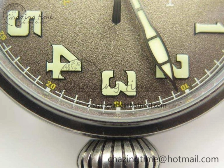 Pilot Type 20 Extra Special 45mm Aged SS Case V6F 1:1 Best Edition Gray Dial On Asso Strap A2824