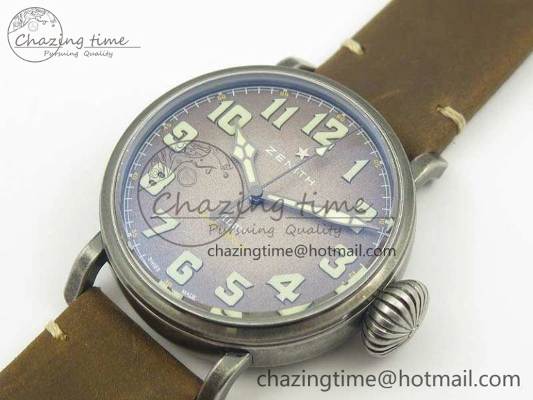 Pilot Type 20 Extra Special 45mm Aged SS Case V6F 1:1 Best Edition Gray Dial On Asso Strap A2824