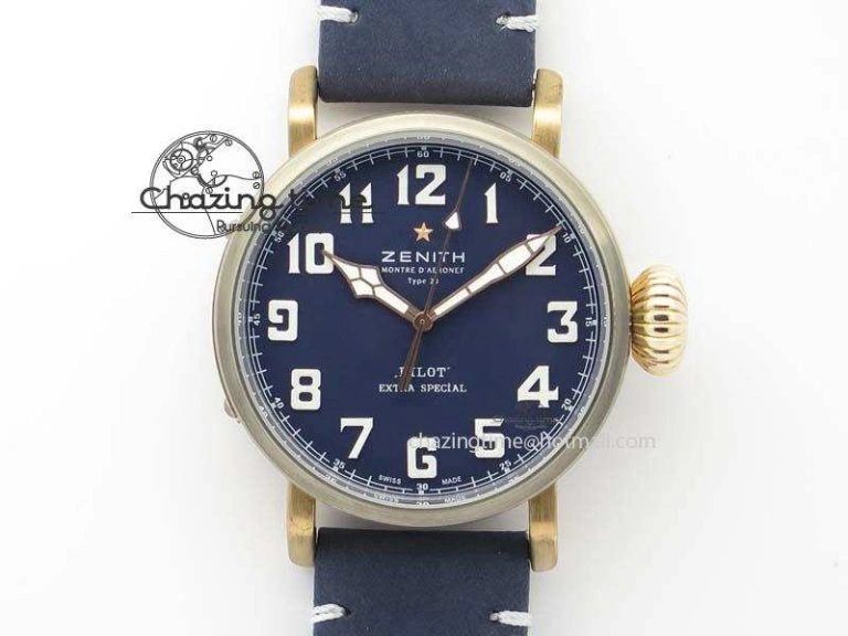 Pilot Type 20 Extra Special Bronze V6F 1:1 Best Edition On Brown Asso Strap A2824