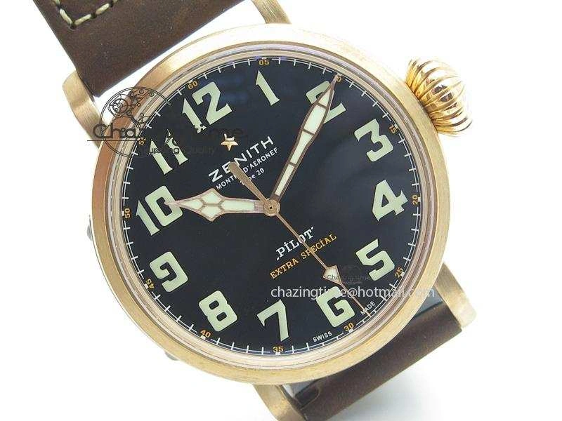 Pilot Type 20 Extra Special Bronze V6F 1:1 Best Edition On Brown Asso Strap A2824