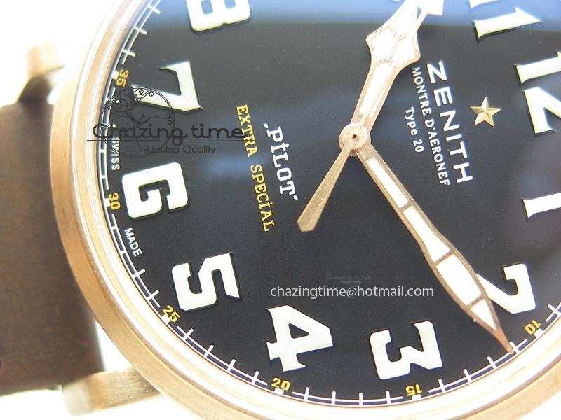 Pilot Type 20 Extra Special Bronze V6F 1:1 Best Edition On Brown Asso Strap A2824