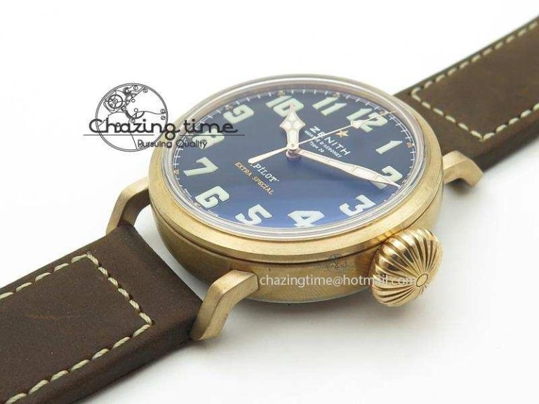 Pilot Type 20 Extra Special Bronze V6F 1:1 Best Edition On Brown Asso Strap A2824