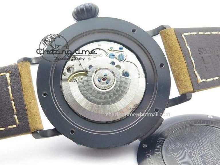 Pilot Type 20 Extra Special PVD 47mm Black Dial Camouflage Markers On Brown Asso Strap A23J