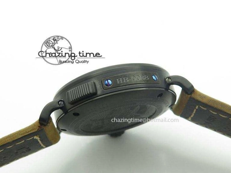Pilot Type 20 Extra Special PVD 47mm Black Dial On Brown Asso Strap A23J