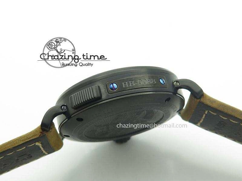 Pilot Type 20 Extra Special PVD 47mm Black Dial On Brown Asso Strap A23J