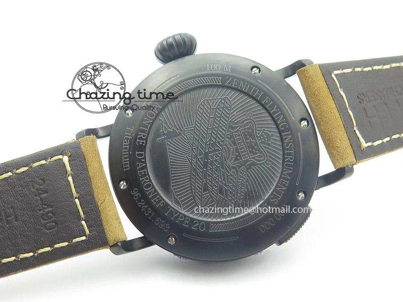 Pilot Type 20 Extra Special PVD 47mm Black Dial On Brown Asso Strap A23J