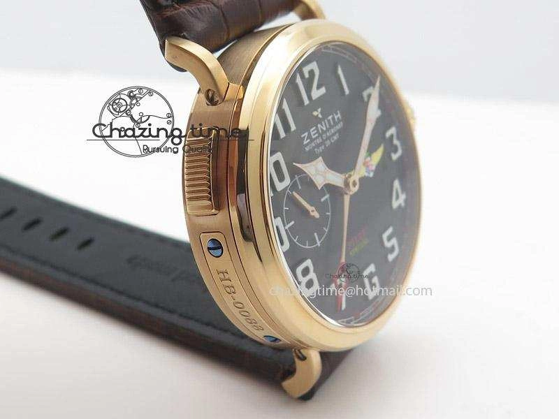Pilot Type 20 Extra Special RG 47mm Black Dial Camouflage Markers On Brown Asso Strap A23J