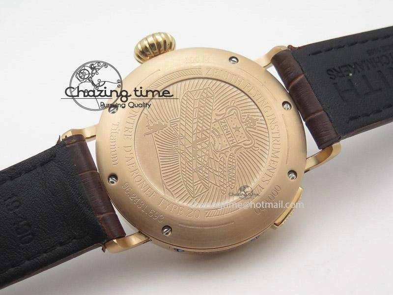 Pilot Type 20 Extra Special RG 47mm Black Dial Camouflage Markers On Brown Asso Strap A23J