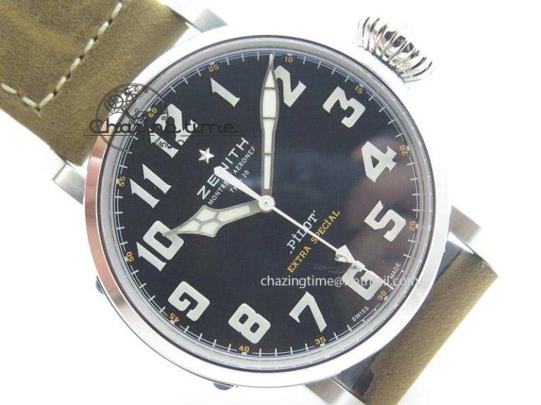 Pilot Type 20 Extra Special SS 45mm V6F 1:1 Best Edition On Brown Asso Strap A2892