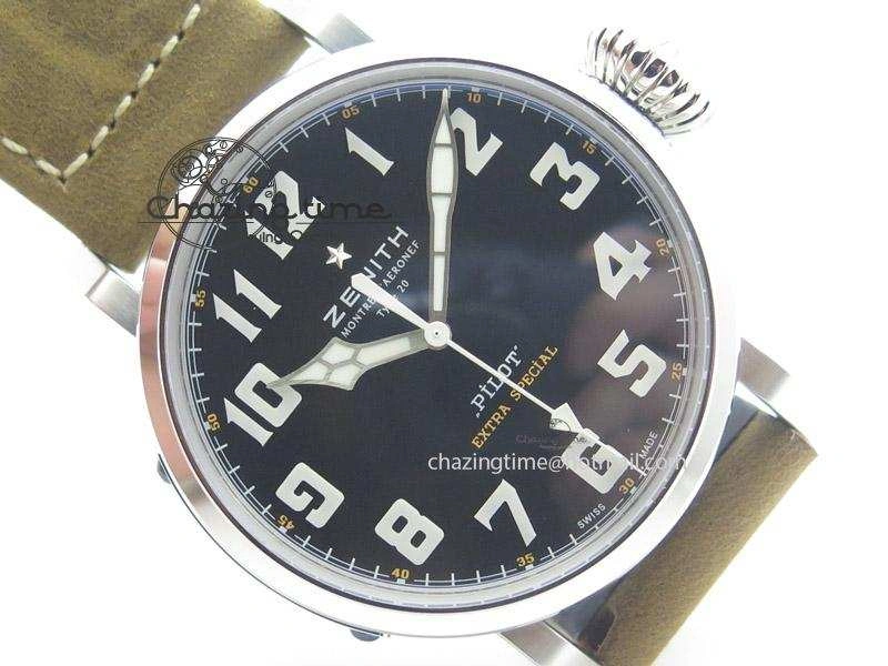 Pilot Type 20 Extra Special SS 45mm V6F 1:1 Best Edition On Brown Asso Strap A2892
