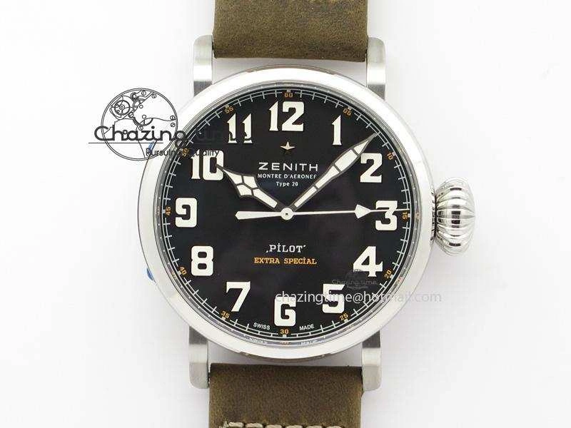 Pilot Type 20 Extra Special SS 45mm ZF 1:1 Best Edition On Asso Strap A2892 V2