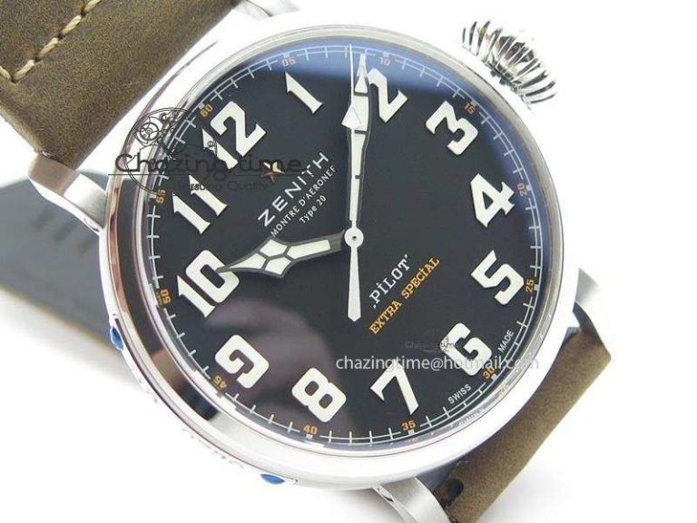 Pilot Type 20 Extra Special SS 45mm ZF 1:1 Best Edition On Asso Strap A2892 V2