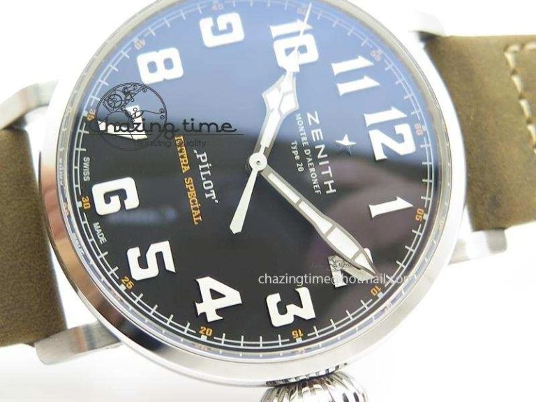 Pilot Type 20 Extra Special SS 45mm ZF 1:1 Best Edition On Asso Strap A2892 V2