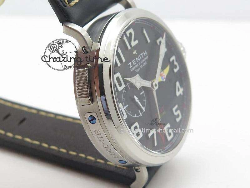 Pilot Type 20 Extra Special SS 47mm Black Dial On black Asso Strap A23J
