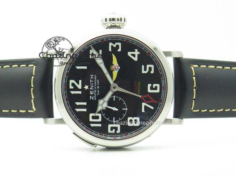 Pilot Type 20 Extra Special SS 47mm Black Dial On black Asso Strap A23J