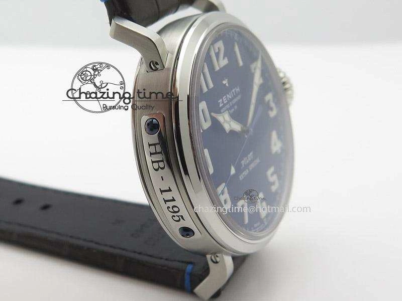Pilot Type 20 Extra Special V6F 1:1 Best Edition SS 45mm Blue Dial On Brown Leather Strap A2824